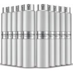 Scentractive 8ml Empty Refillable Mini Vial Travel Size Perfume Spray Atomizer Bottle - Silver 10 pcs